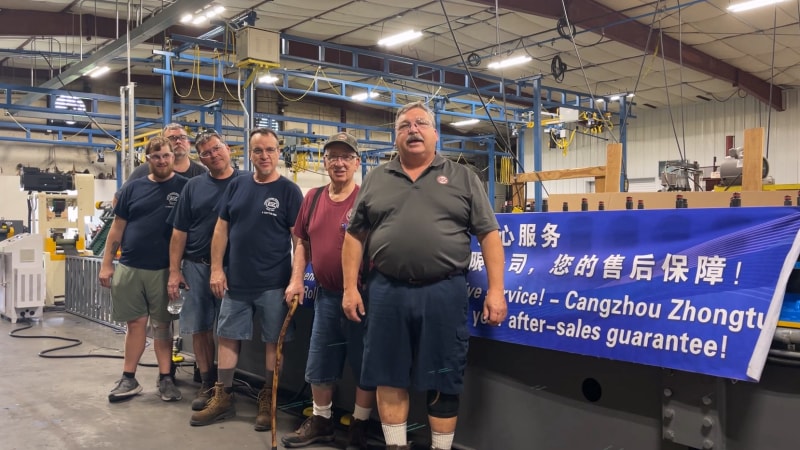 從滄州到美國(guó)跨越重洋顯實(shí)力：中拓龍骨機(jī)美國(guó)調(diào)試成功，客戶贊其穩(wěn)定，專業(yè)服務(wù)與過(guò)硬品質(zhì)贏贊譽(yù)